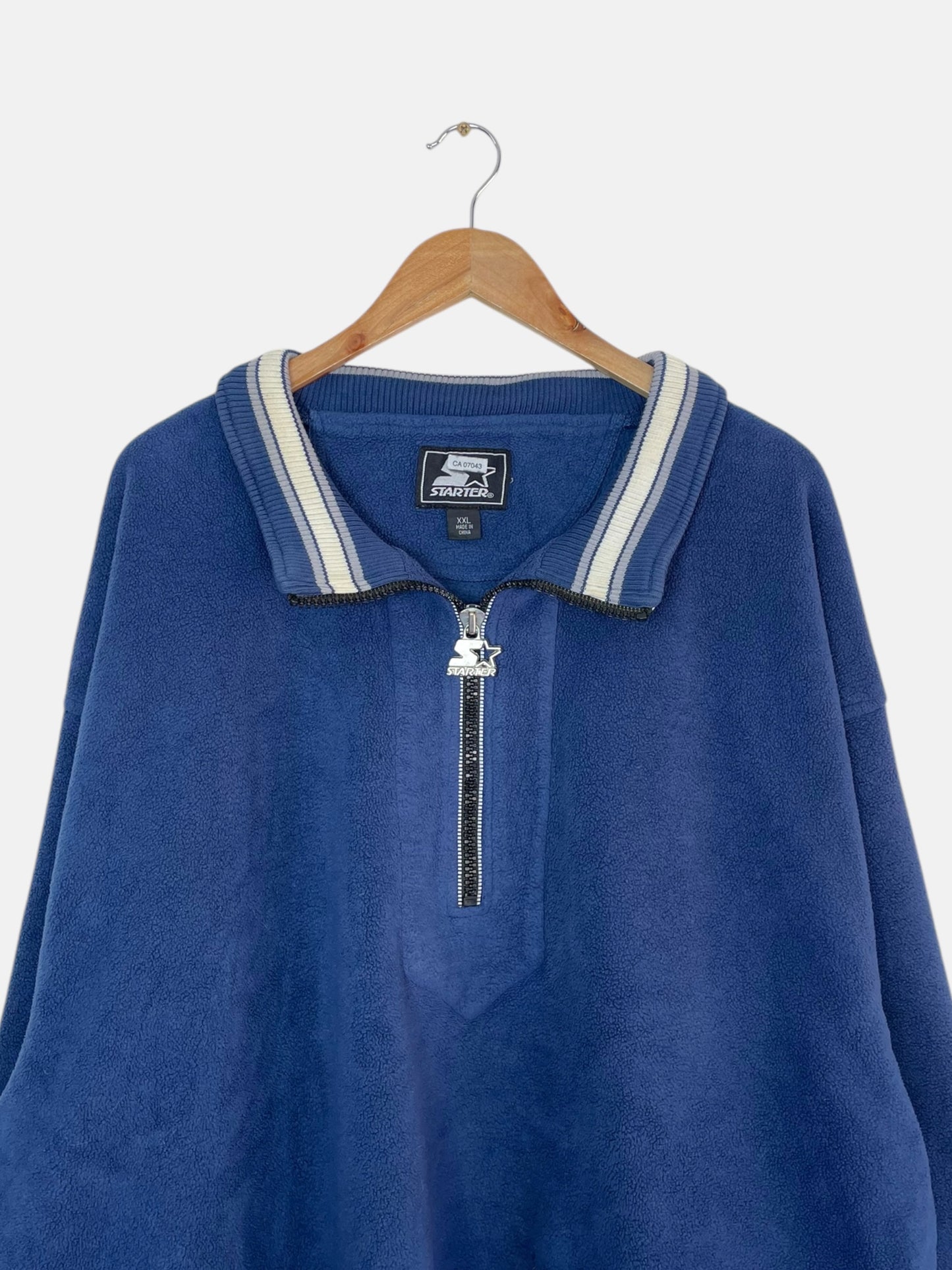 90's Starter Embroidered Vintage Fleece Quarter-zip Sweatshirt Size 2XL-3XL