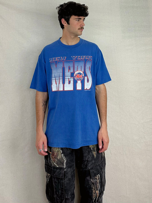 1991 New York Mets MLB Starter USA Made Vintage T-Shirt Size XL