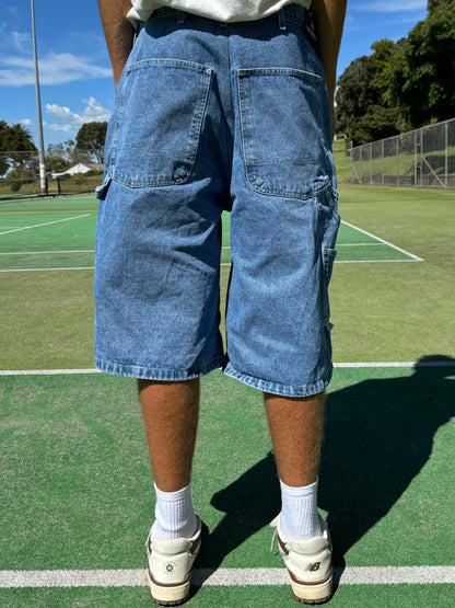 90's Ralph Lauren Polo Jeans Co. Vintage Denim Carpenter Jean Shorts Size 34"