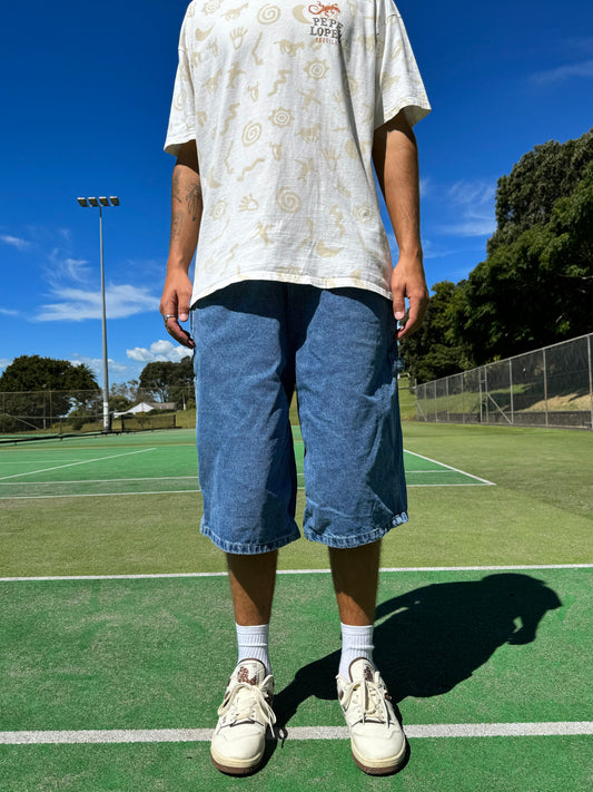 90's Ralph Lauren Polo Jeans Co. Vintage Denim Carpenter Jean Shorts Size 34"