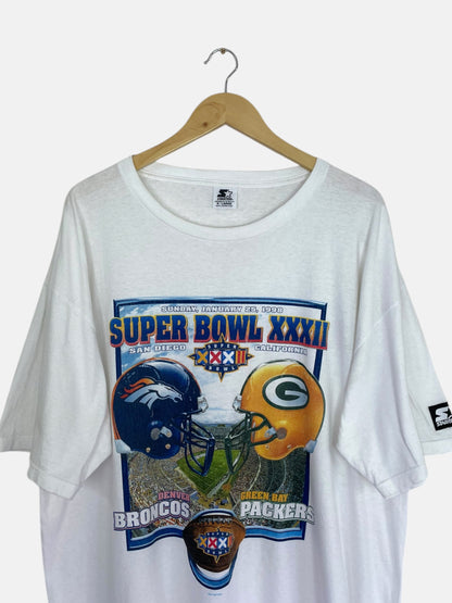 90's Bronco's vs Packers Starter Vintage T-Shirt Size 2XL