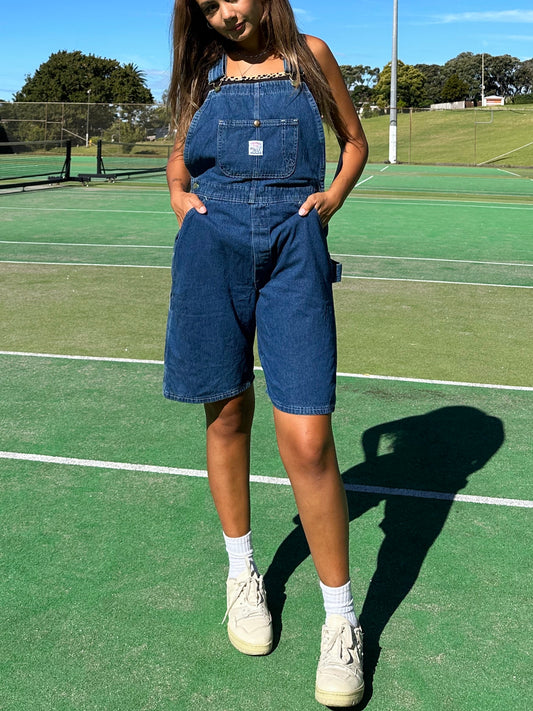 90's Pointer USA Made Vintage Overall Shorts Size 28"
