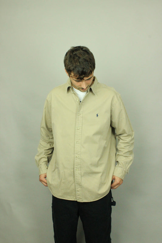 90's Ralph Lauren Embroidered Vintage Button-Up Shirt Size XL