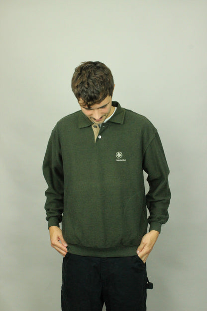 90's Cabo Del Sol USA Made Embroidered Vintage Collared Sweatshirt Size M