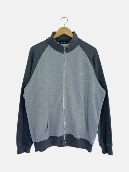 90's Nautica Embroidered Vintage Zip-up Sweatshirt Size L-XL