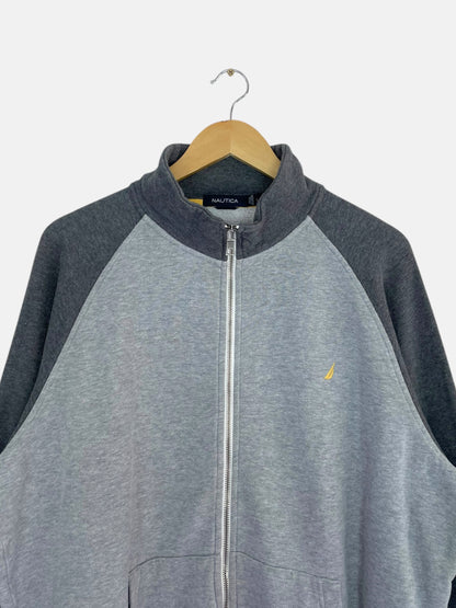 90's Nautica Embroidered Vintage Zip-up Sweatshirt Size L-XL