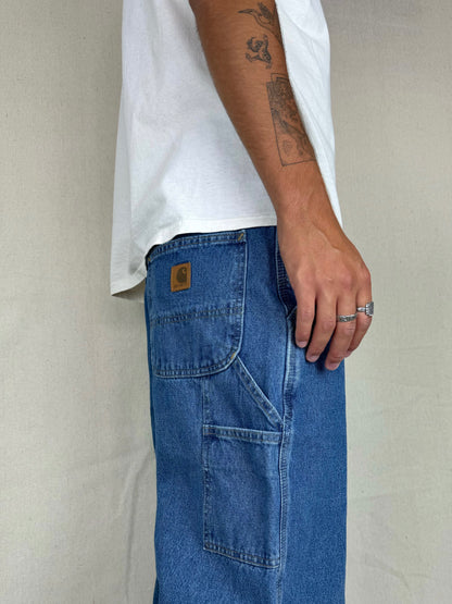 90's Carhartt Heavy Duty Vintage Carpenter Jeans Size 33x30