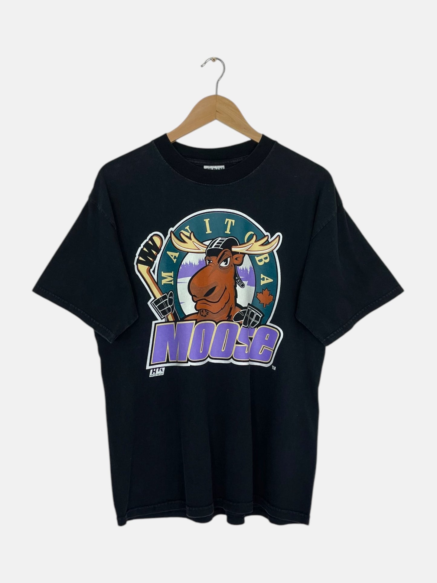 90's Manitoba Moose MHL Vintage T-Shirt Size L