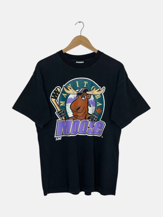 90's Manitoba Moose MHL Vintage T-Shirt Size L