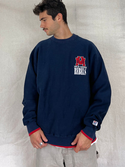 90's Ole Miss Rebels USA Made Embroidered Vintage Sweatshirt XL