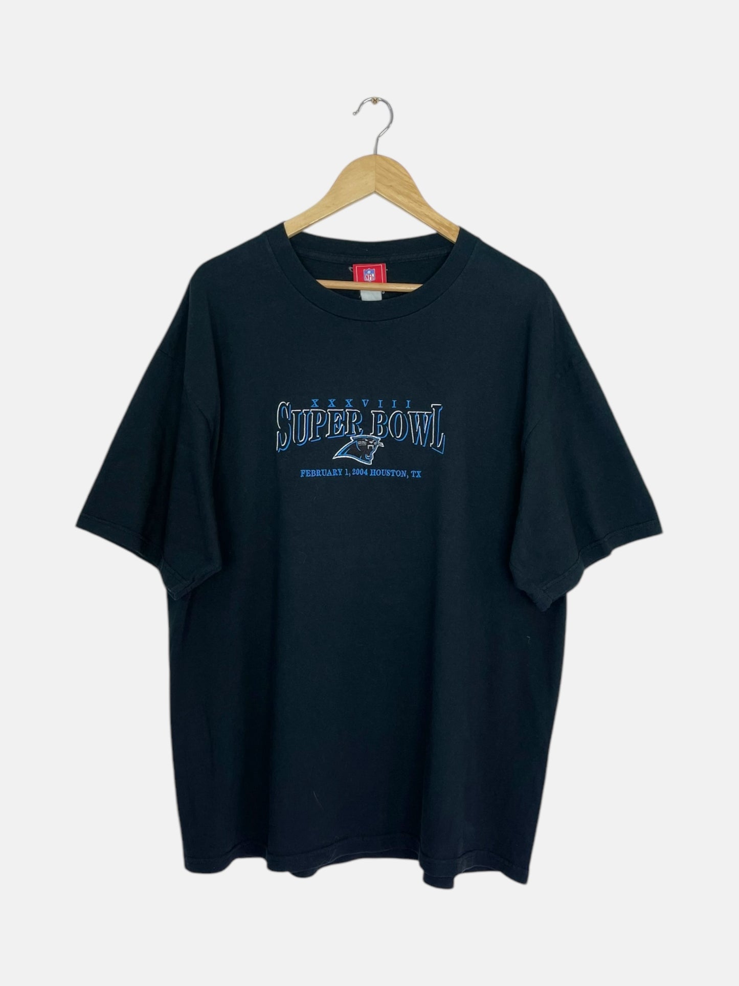 90's Panthers XXXVIII Super Bowl Vintage T-Shirt Size XL-2XL