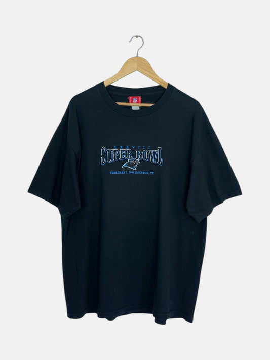 90's Panthers XXXVIII Super Bowl Vintage T-Shirt Size XL-2XL