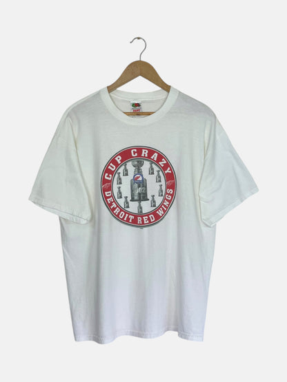 90's Detroit Red Wings NHL Vintage T-Shirt Size L-XL