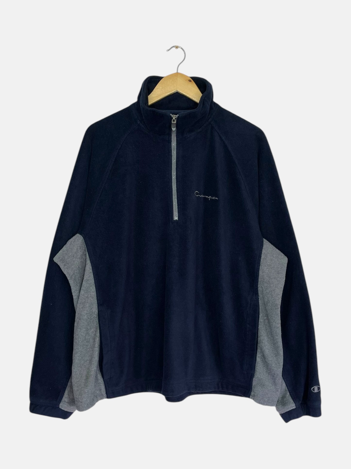 90's Champion Embroidered Vintage Quarter-zip Sweatshirt Size XL