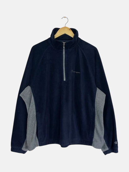 90's Champion Embroidered Vintage Quarter-zip Sweatshirt Size XL