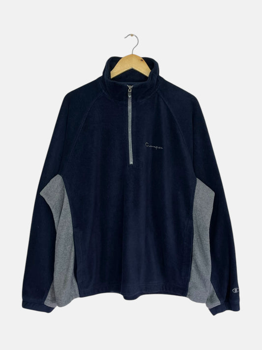 90's Champion Embroidered Vintage Quarter-zip Sweatshirt Size XL