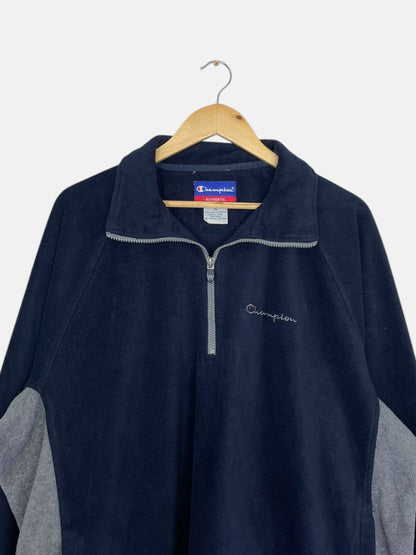 90's Champion Embroidered Vintage Quarter-zip Sweatshirt Size XL