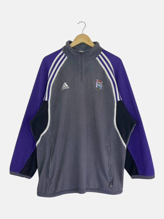 90's Adidas Anderlecht Embroidered Vintage Quarter-zip Sweatshirt Size XL