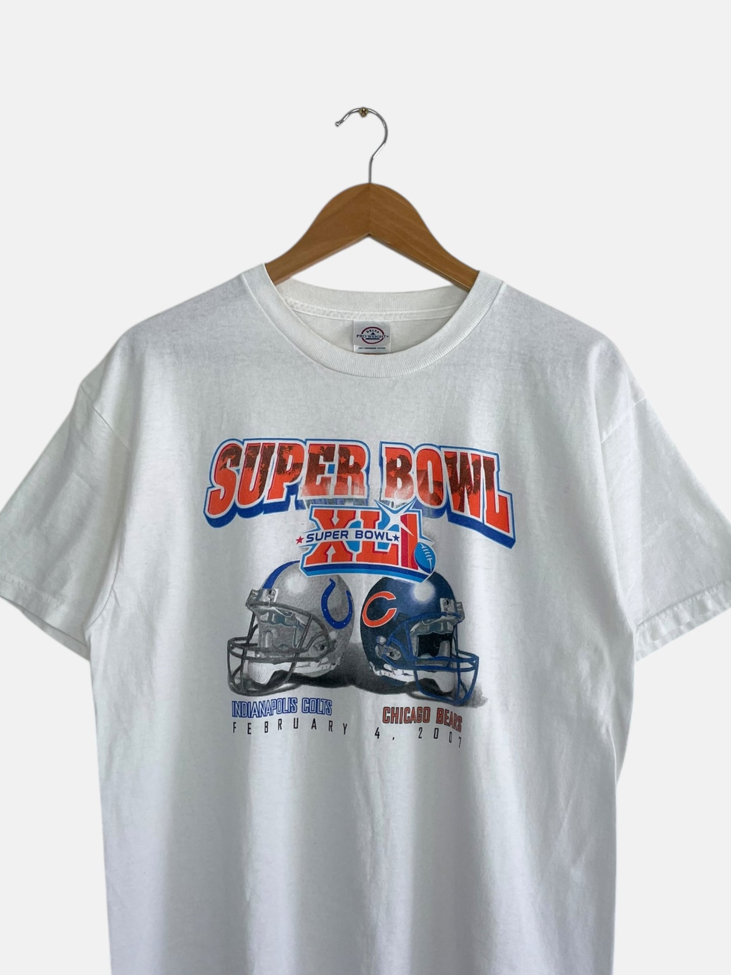 90's Colts vs Bears Super Bowl Vintage T-Shirt Size S-M
