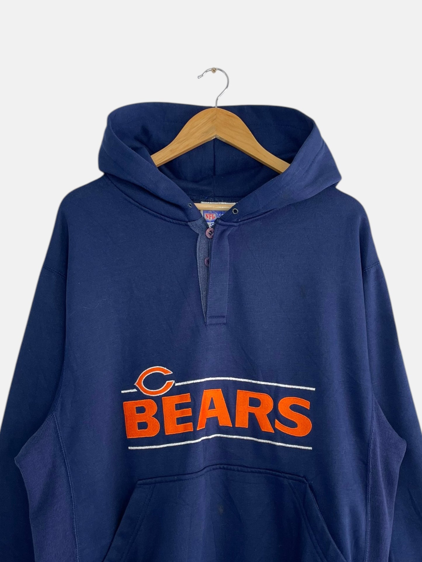 90's Chicago Bears Embroidered Vintage Starter Hooded Sweatshirt Size XL-2XL