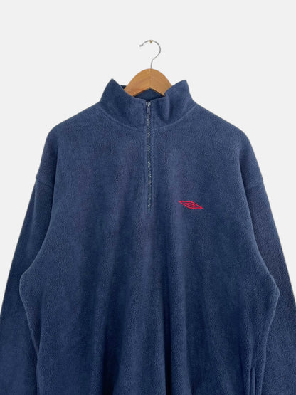 90's Umbro Embroidered Fleece Vintage Quarter-zip Sweatshirt Size XL