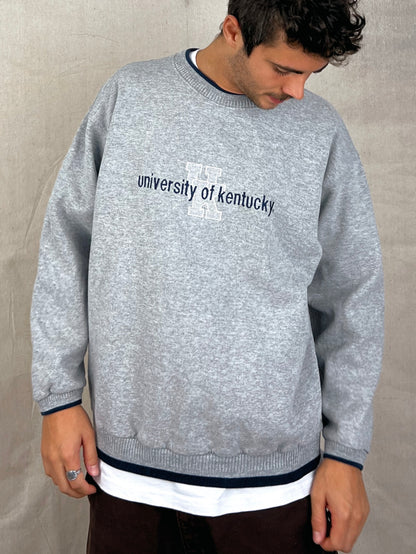 90's Kentucky University Embroidered Vintage Sweatshirt Size M-L