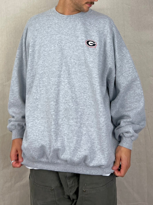 90's Georgia University Embroidered Vintage Sweatshirt Size 2XL