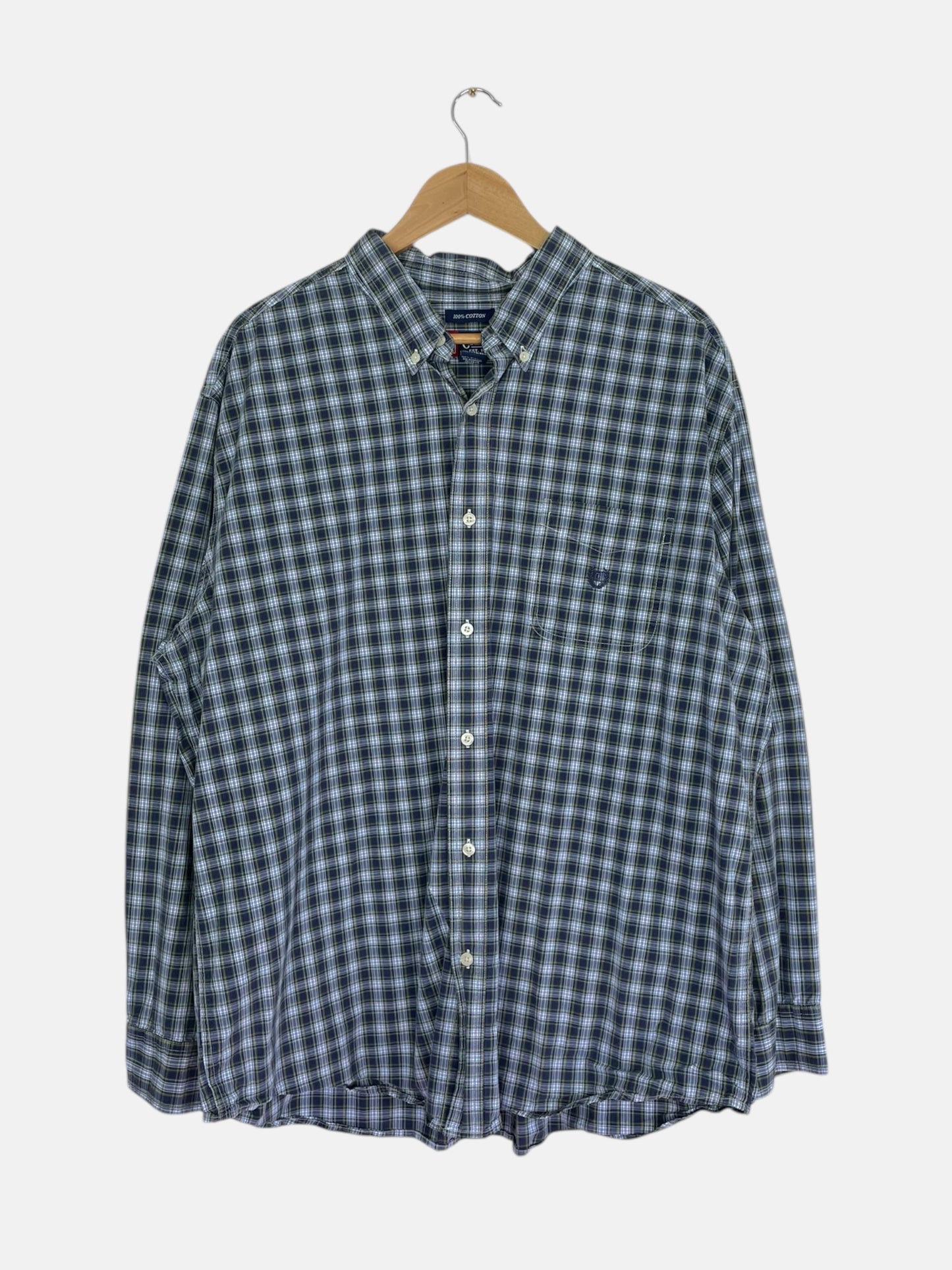 90's Chaps Embroidered Vintage Long Sleeve Button-up Shirt Size 2XL-3XL