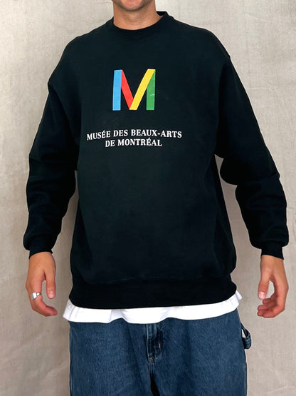 90's Musée Des Beaux-Arts De Montréal USA Made Vintage Sweatshirt Size L