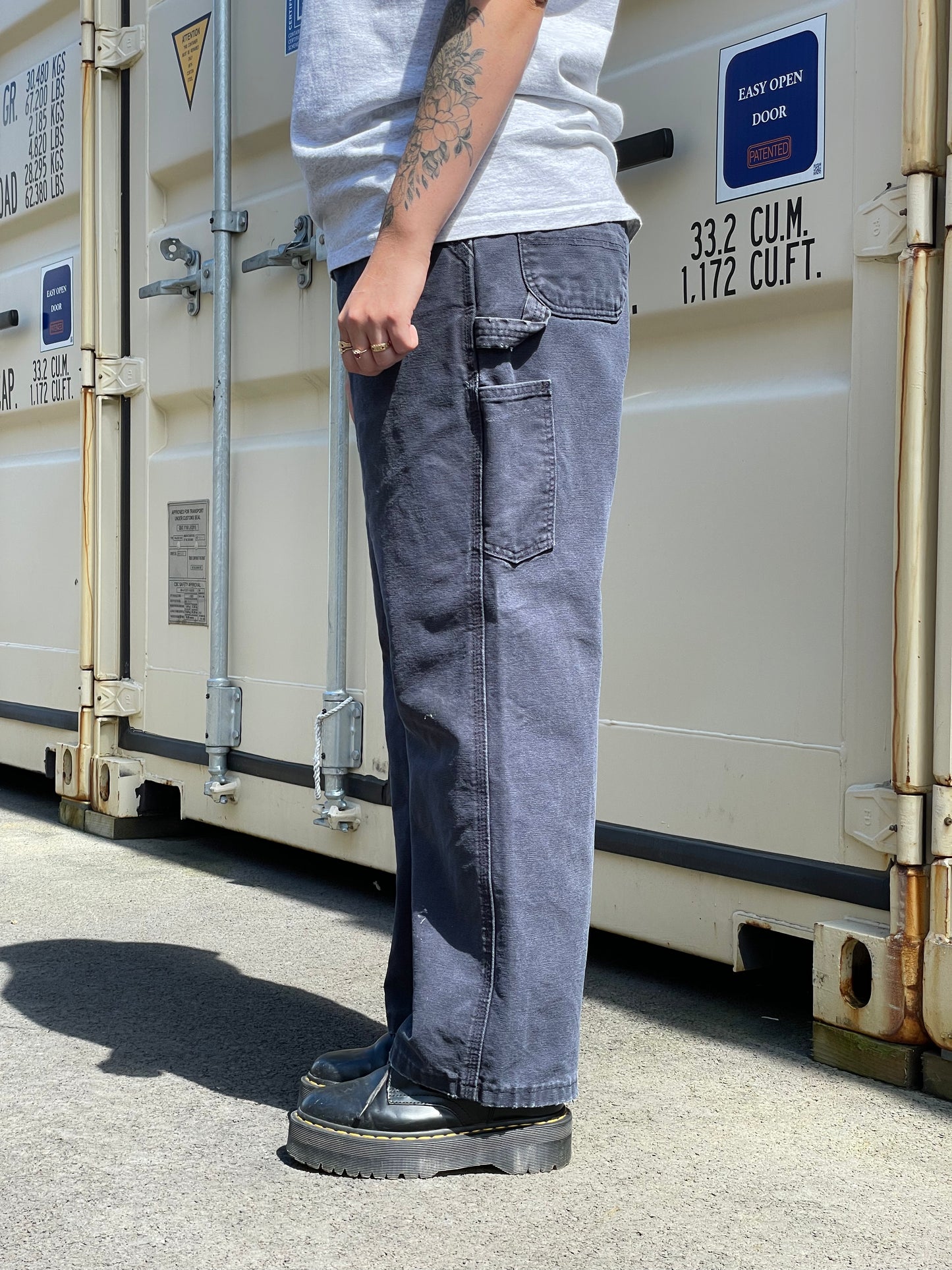 90's Carhartt Dungaree Fit Vintage Canvas Pants Size 36x30