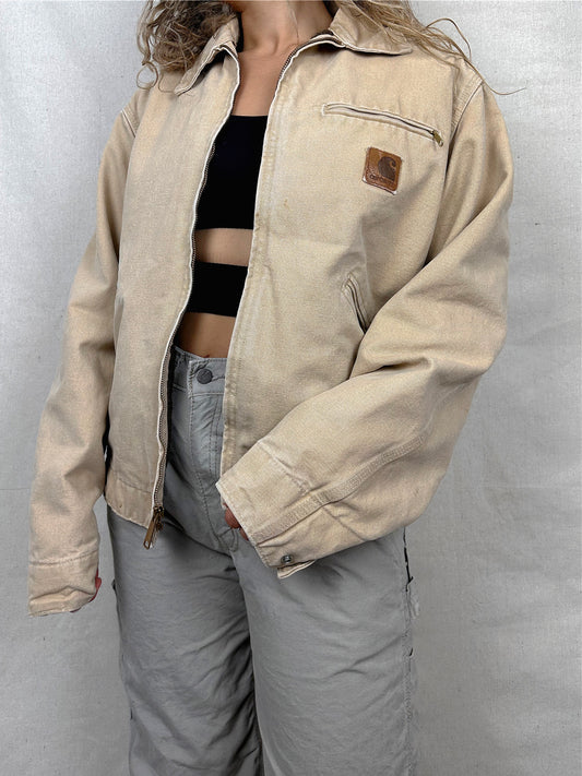 90's Carhartt Heavy Duty Lined Vintage Jacket Size 12