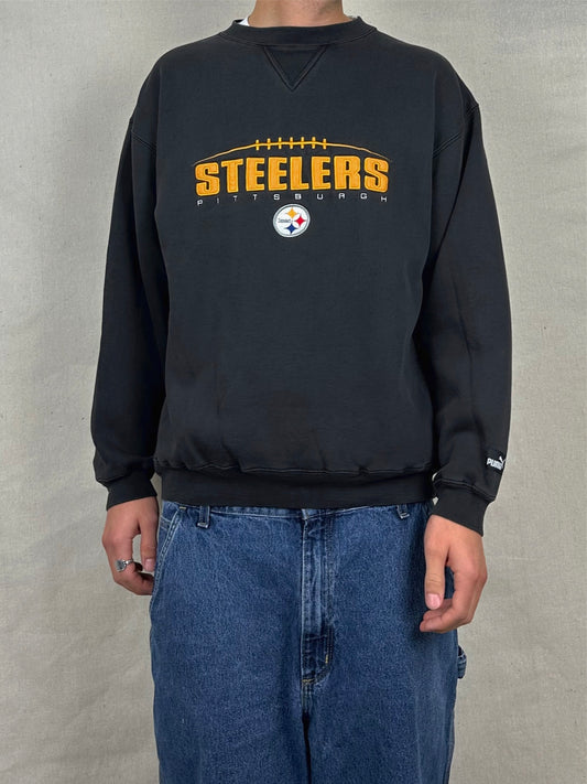 90's Pittsburgh Steelers NFL Embroidered Vintage Sweatshirt Size M