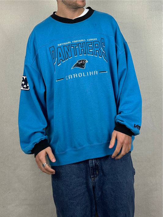 90's Carolina Panthers NFL Embroidered Vintage Sweatshirt Size 2-3XL