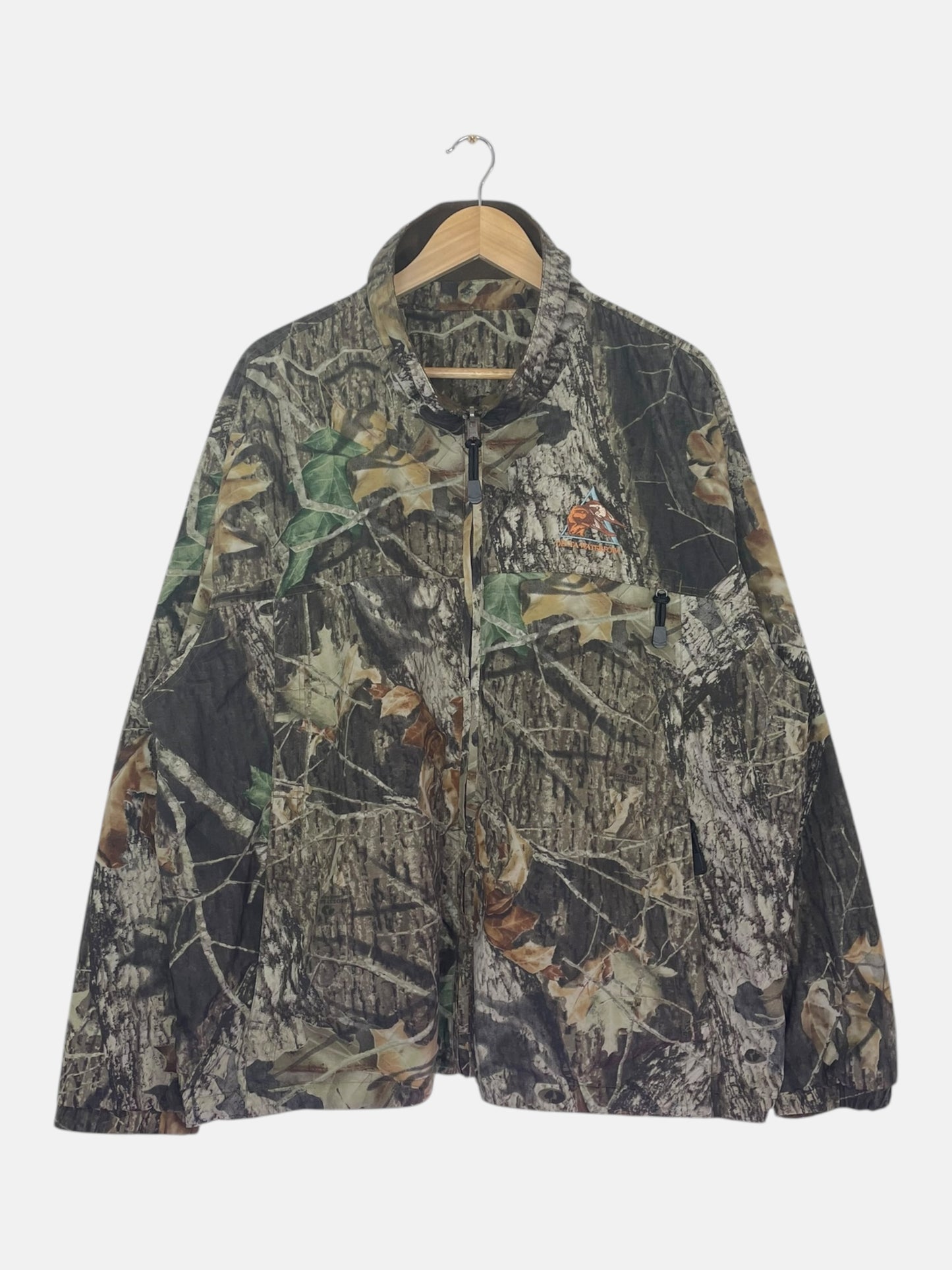 90's Realtree Camo Delta Waterfowl Embroidered Reversible Vintage Zip-up Jacket Size 2XL