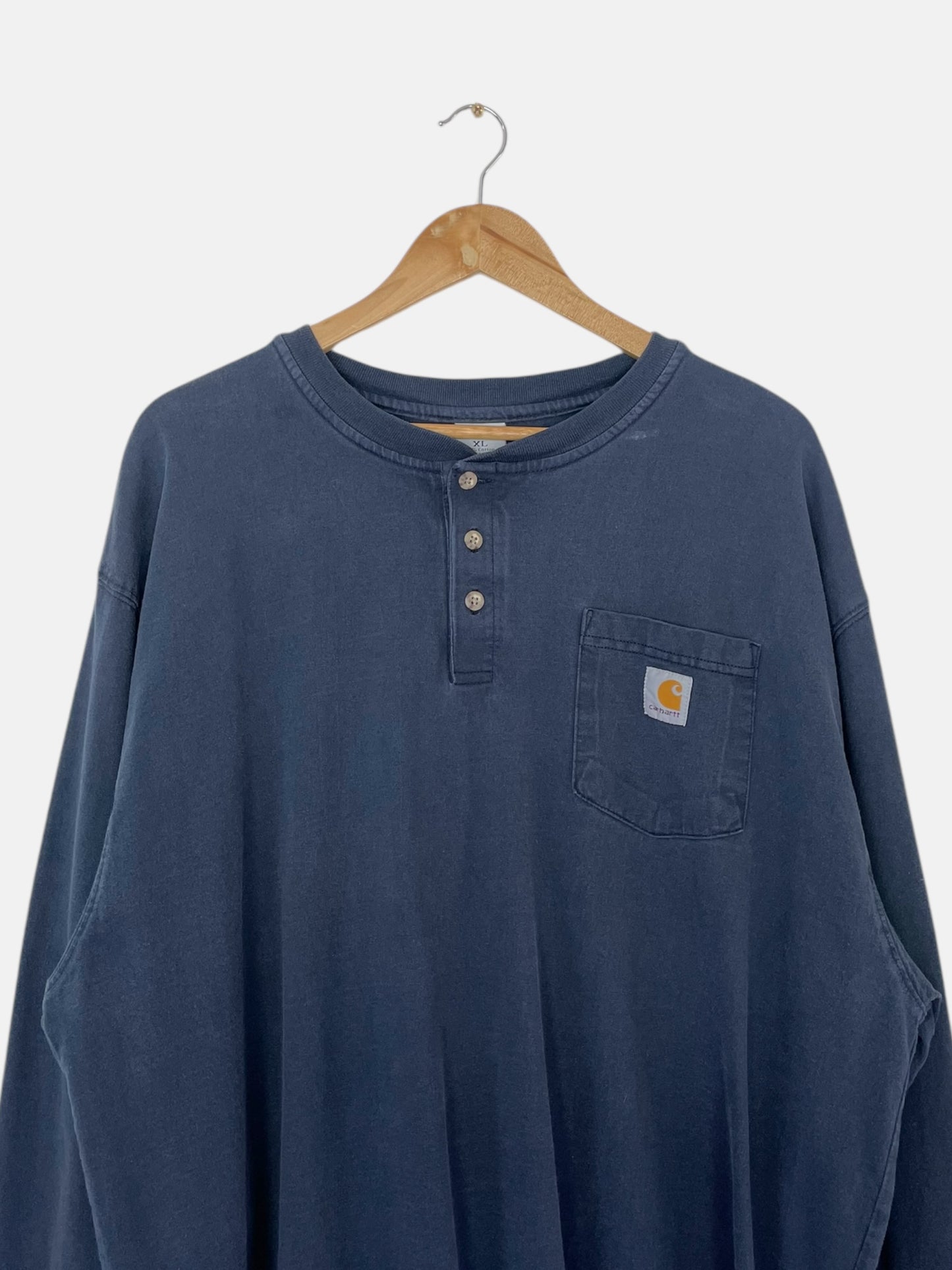 90's Carhartt Vintage Button-up Long-sleeve T-Shirt Size 2XL