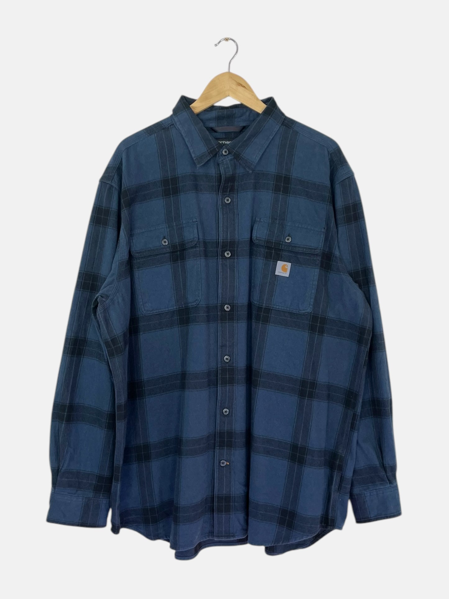 90's Carhartt Vintage Long-sleeve Button-up Flannel Shirt Size 2XL