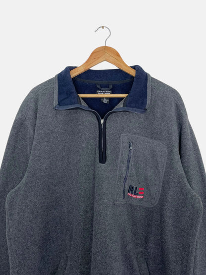 90's Ralph Lauren Polo Jeans Embroidered Vintage Quarter-zip Sweatshirt Size 2XL