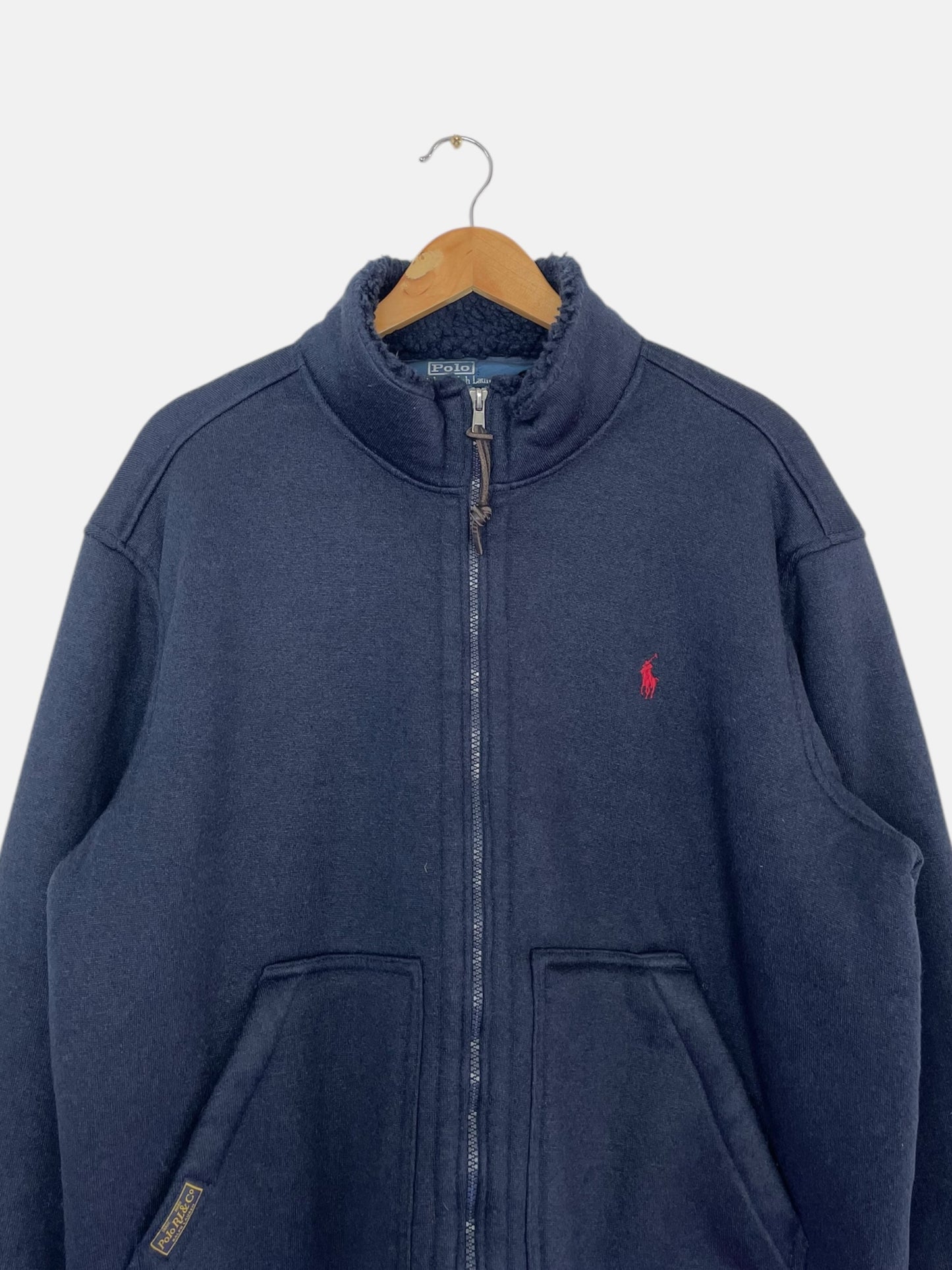 90's Ralph Lauren Embroidered Vintage Heavy Zip-up Sweatshirt Size XL