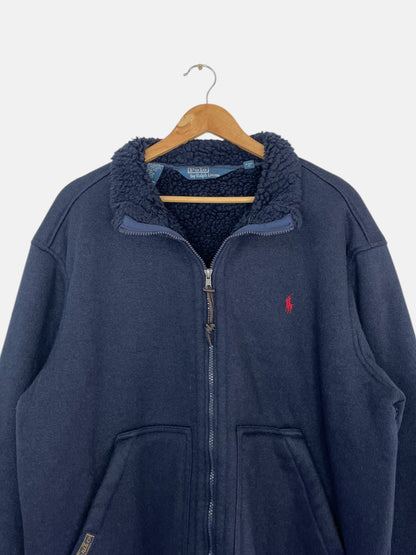 90's Ralph Lauren Embroidered Vintage Heavy Zip-up Sweatshirt Size XL