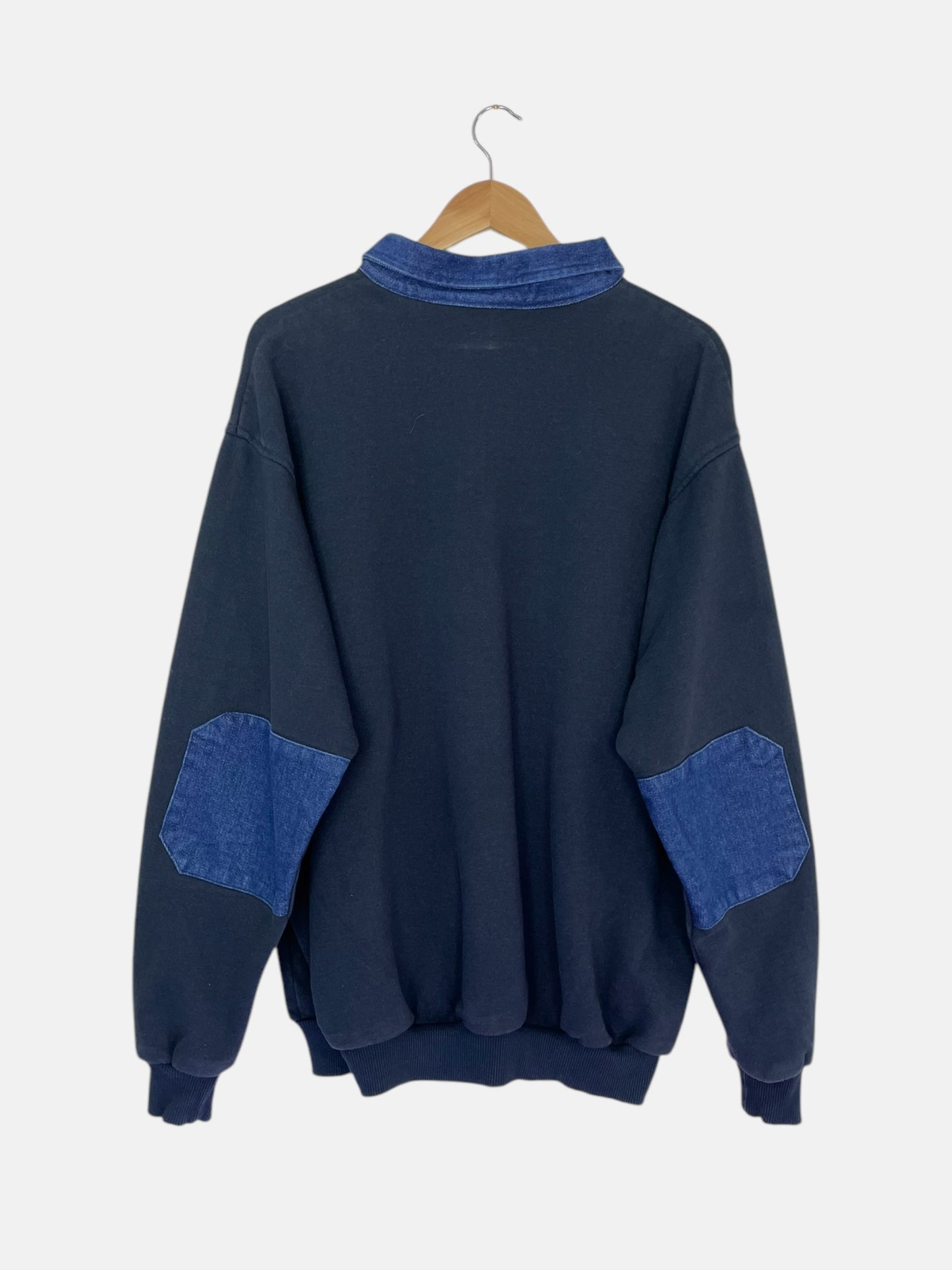 90's Trafalgar Fire Department Embroidered Vintage Quarter-zip Sweatshirt Size 2XL