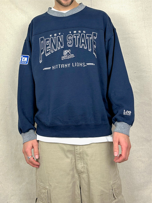 90's Penn State Lions Embroidered Vintage Sweatshirt Size L