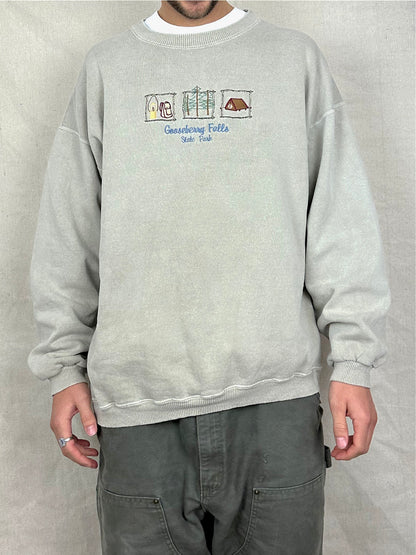 90's Gooseberry Falls State Park Embroidered Vintage Sweatshirt Size XL