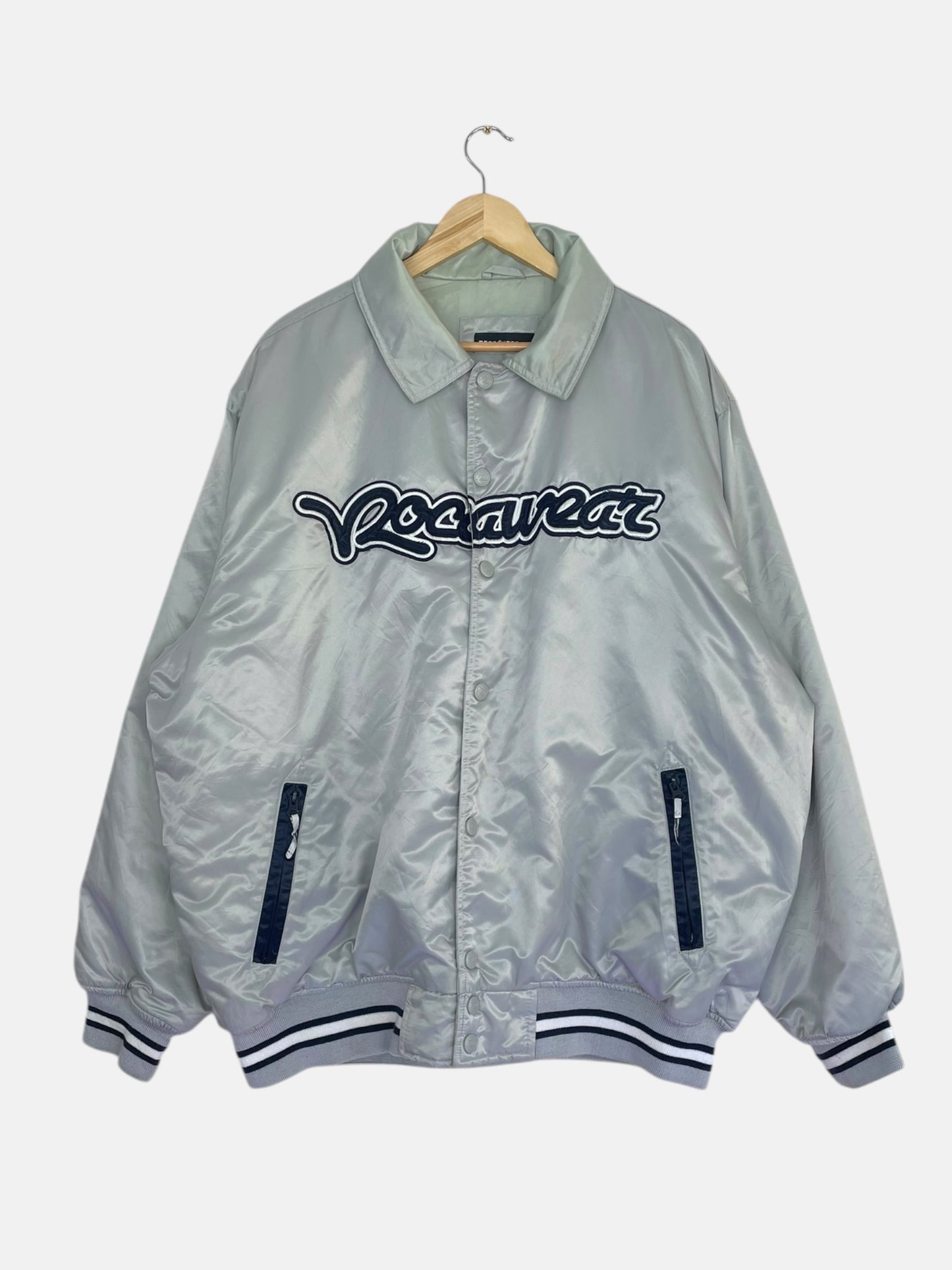 90's Rocawear Embroidered Vintage Stadium Jacket Size 3XL