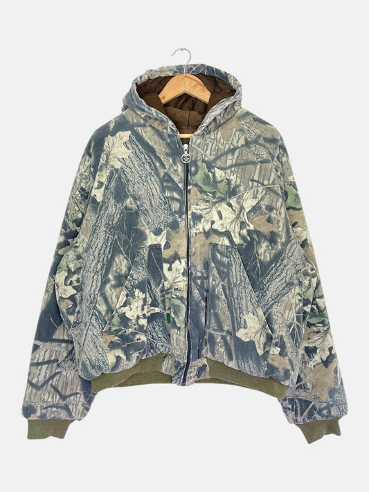 90's Mossy Oak Realtree Vintage Hooded Jacket Size XL-2XL
