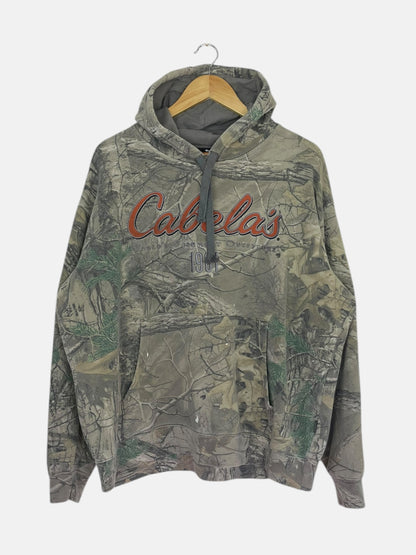90's Cabela's Realtree Embroidered Vintage Hooded Sweatshirt Size XL