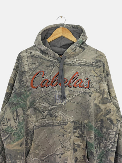 90's Cabela's Realtree Embroidered Vintage Hooded Sweatshirt Size XL
