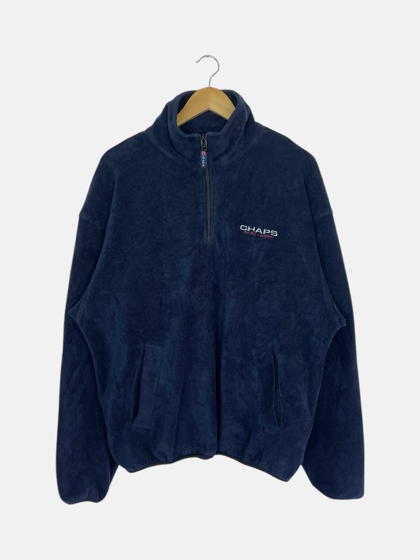 90's Chaps Ralph Lauren Embroidered Vintage Quarter-zip Sweatshirt Size L
