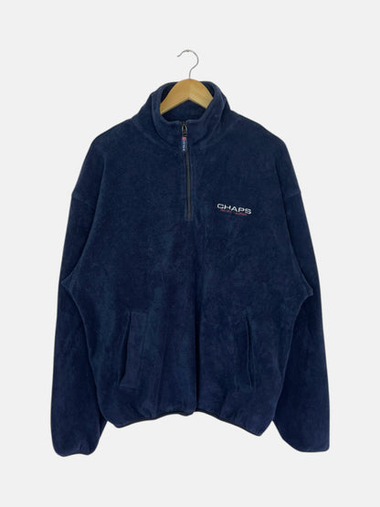 90's Chaps Ralph Lauren Embroidered Vintage Quarter-zip Sweatshirt Size L
