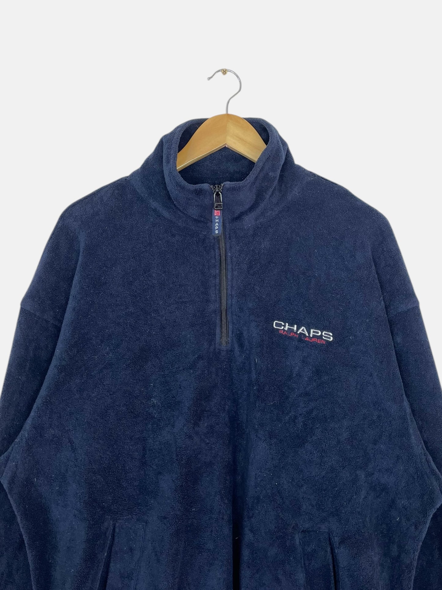 90's Chaps Ralph Lauren Embroidered Vintage Quarter-zip Sweatshirt Size L