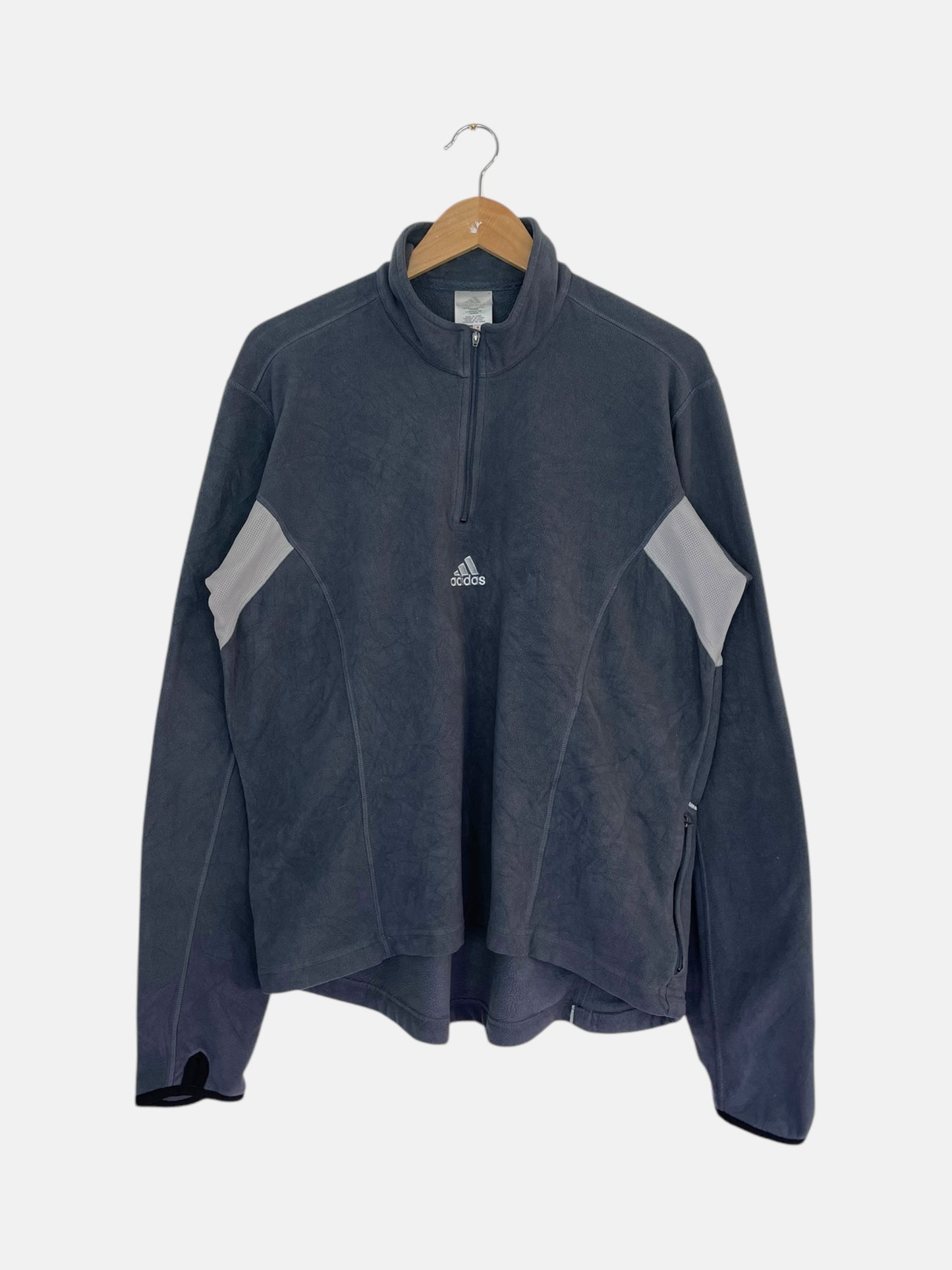 90's Adidas Embroidered Vintage Quarter-zip Sweatshirt Size L